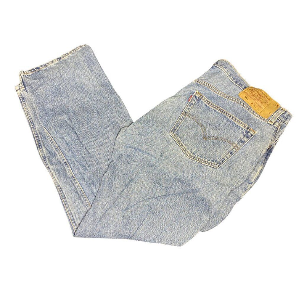 Vintage Levi’s 501 Jeans Men’s 38x30 Light Wash Straight‑Leg Denim
